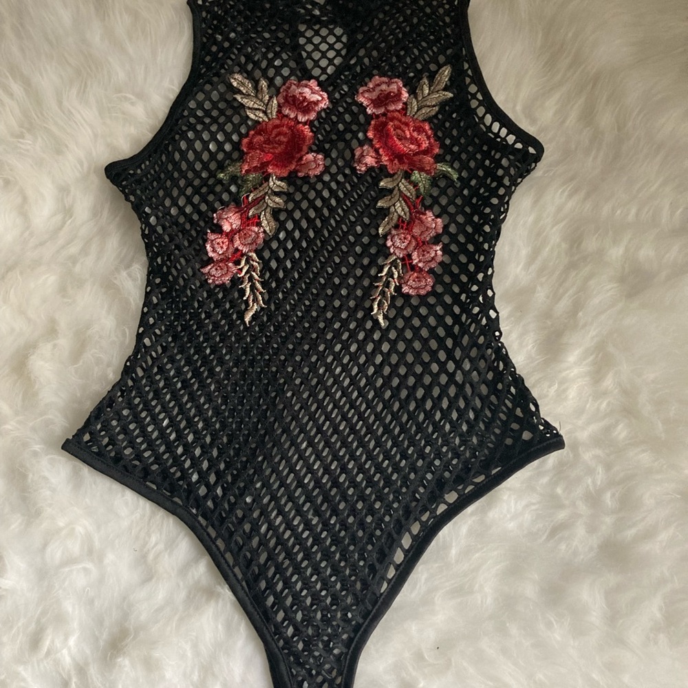 crochet fishnet body suit